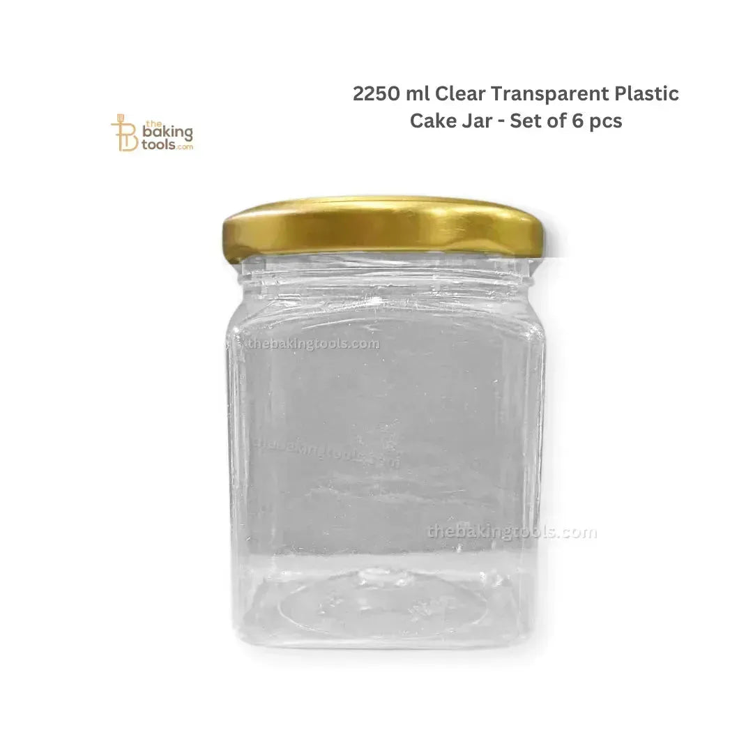 250 Ml Clear Transparent Plastic Cake Jar - Set of 6 pcs - thebakingtools.com